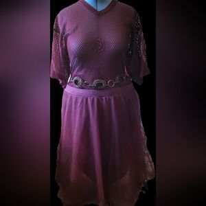 LA Upcycled Elegant Burgundy Dress